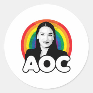 Rainbow AOC Classic Round Sticker