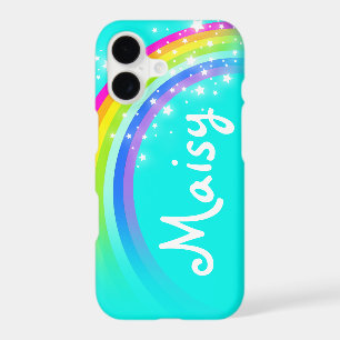 Rainbow aqua add you short name iphone case