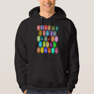 Rainbow Arabic Alphabets Letters Learning For Boys Hoodie