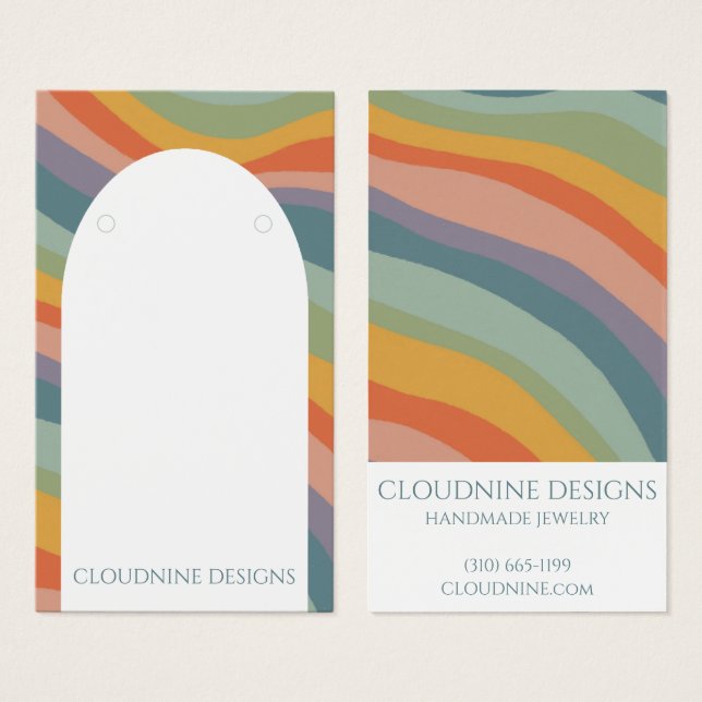 Rainbow Arch Earring Necklace Jewellery Display Ca (Front & Back)