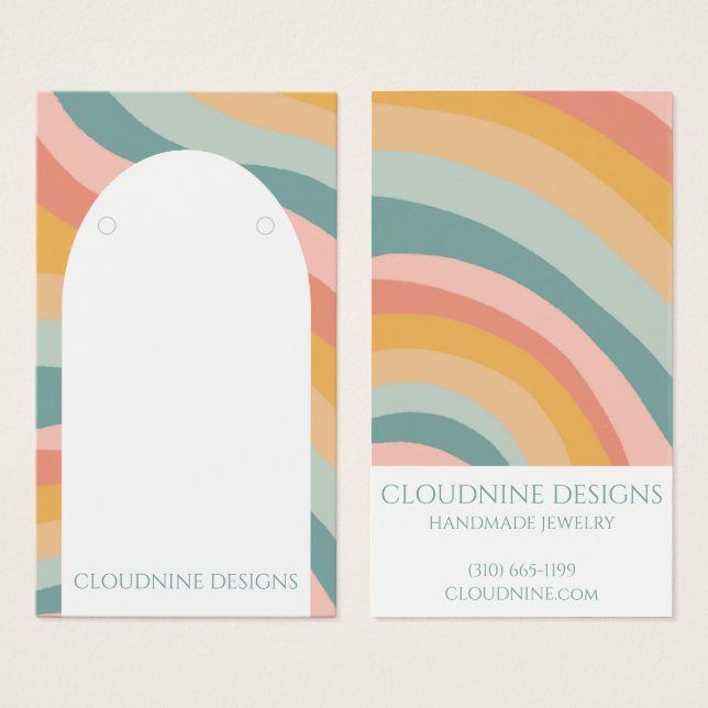 Rainbow Arch Earring Necklace Jewellery Display Ca (Front & Back)