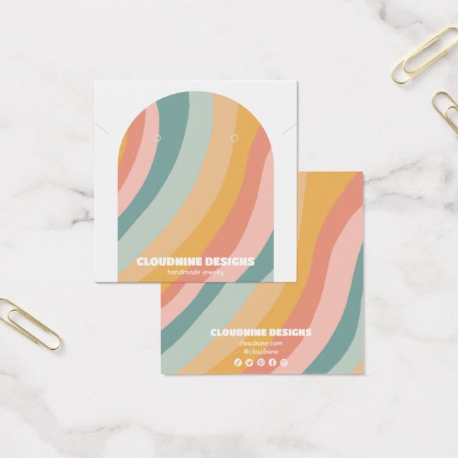 Rainbow Arch Earring Necklace Jewellery Display Ca (Office)