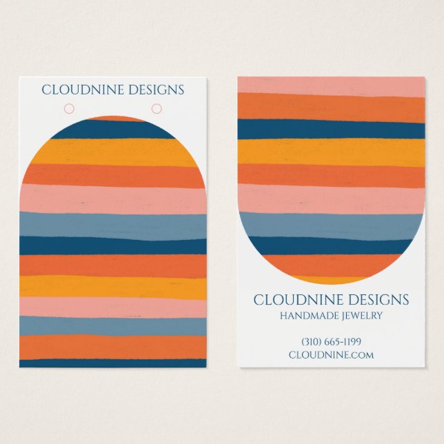 Rainbow Arch Earring Necklace Jewellery Display Ca (Front & Back)