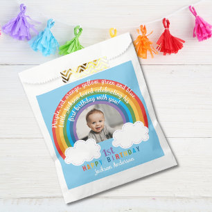 Rainbow Arch Over The Clouds Baby's First Birthday Favour Bags