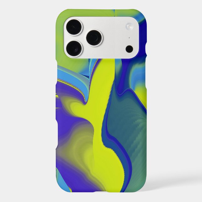 Rainbow Art 3D Abstract in yellow purple green (Back)