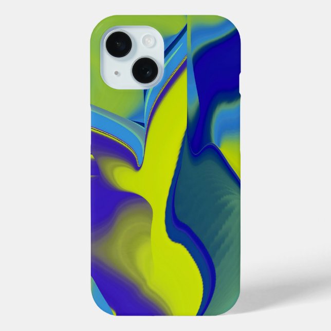 Rainbow Art 3D Abstract in yellow purple green Case-Mate iPhone Case (Back)