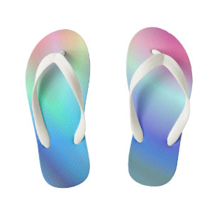 rainbow art kid's flip flops
