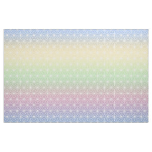 Rainbow Asanoha (large scale) Fabric