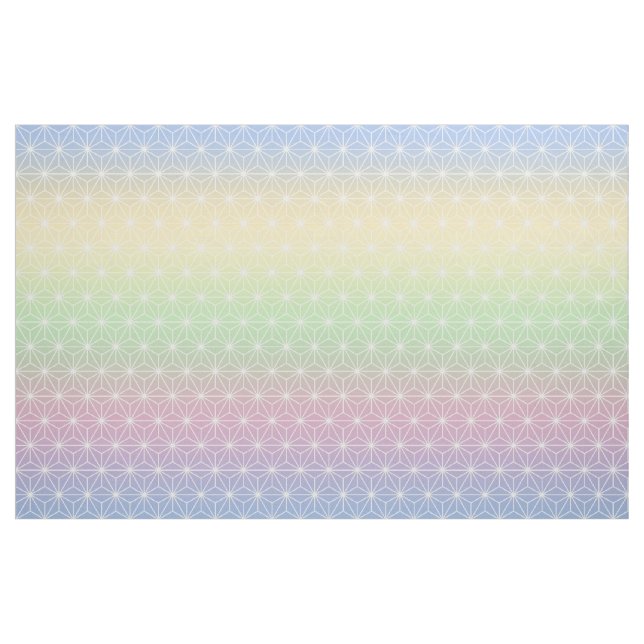 Rainbow Asanoha (large scale) Fabric (Yard)
