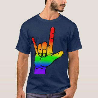 Rainbow ASL quotI Love Youquot T-Shirt