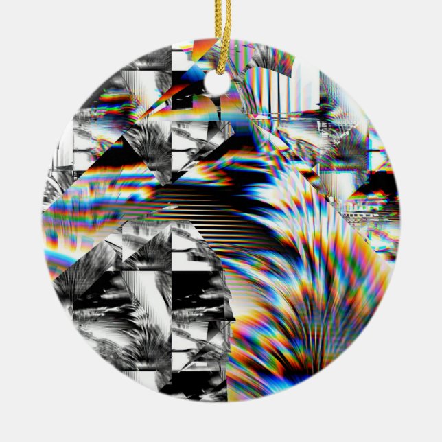 Rainbow Assault  Ceramic Tree Decoration (Front)