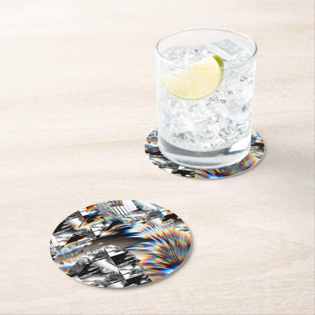 Rainbow Assault   Round Paper Coaster (Insitu)