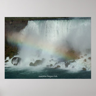 Rainbow at American Niagara Falls Poster