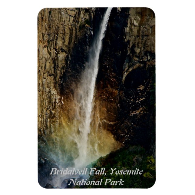 RAINBOW AT BRIDALVEIL FALL IN YOSEMITE MAGNET (Vertical)