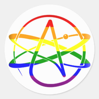 Rainbow Atheist Classic Round Sticker