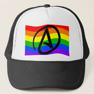 Rainbow Atheist Flag Trucker Hat