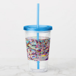 Rainbow Aura Crystals Acrylic Tumbler