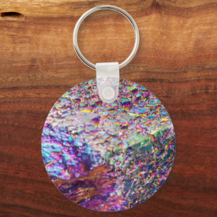 Rainbow Aura Crystals Key Ring