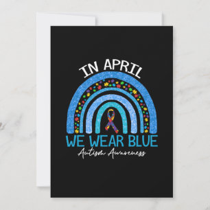 Rainbow Autism In April We Wear Blue Autism Save The Date