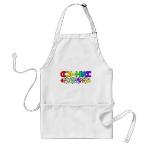 Rainbow Autism Puzzle Standard Apron