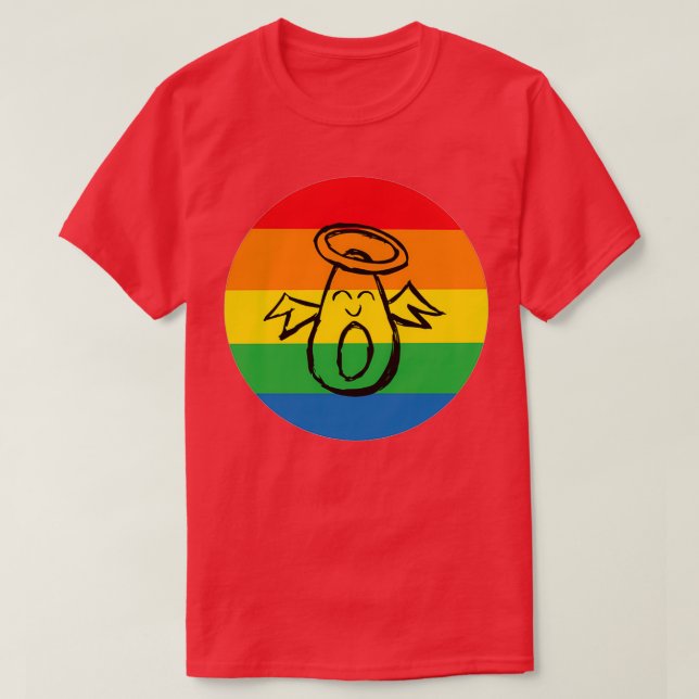 rainbow avocado 3 T-Shirt (Design Front)