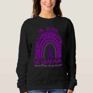 Rainbow Awareness In June We Wear Purple World Eld Sweatshirt