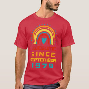 Rainbow Awesome Since September 1979 42nd Birthday T-Shirt