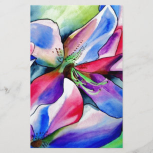 Rainbow Azalea flower original watercolor painting