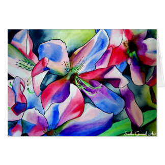 Rainbow Azalea flower original watercolor painting