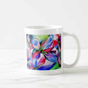 Rainbow Azalea flower original watercolor painting Coffee Mug