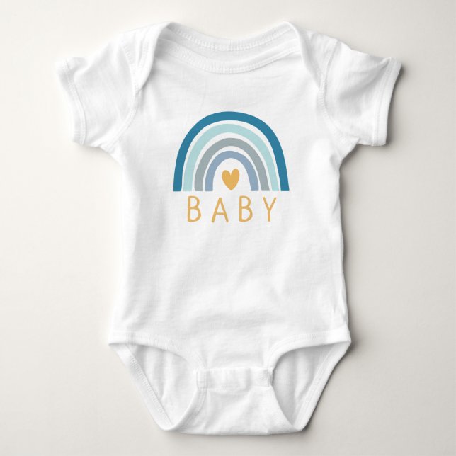 Rainbow Baby Boho Blue Bodysuit (Front)