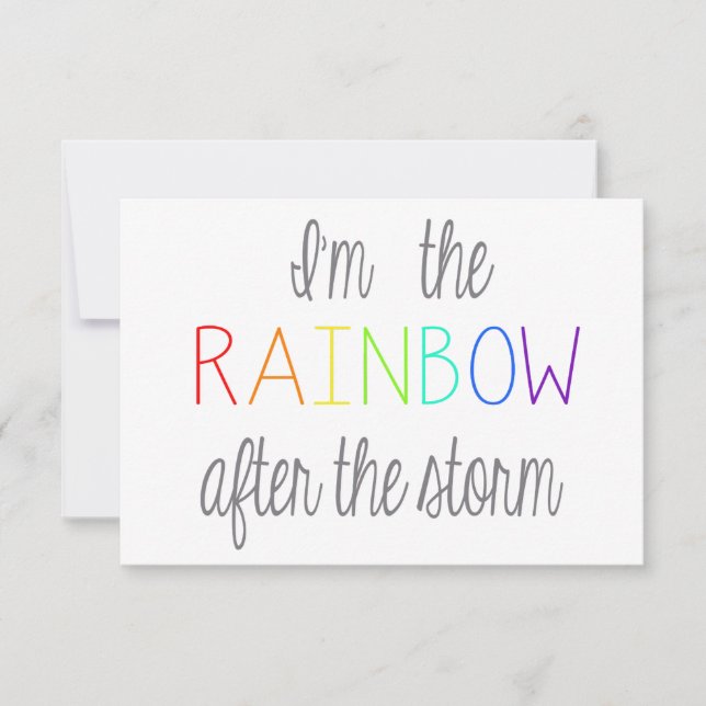 Rainbow Baby Card *Personalise* (Front)