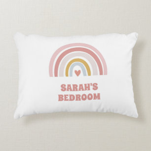 Rainbow Baby Cushion – Customizable Pink Nursery 