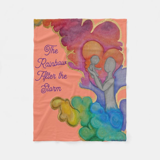 Rainbow Baby Fleece Blanket (Front)
