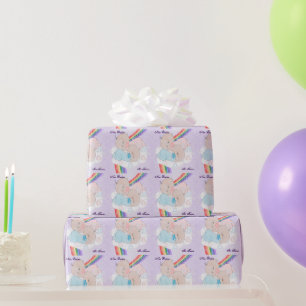 Rainbow Baby Girl And Boy Twins Wrapping Paper