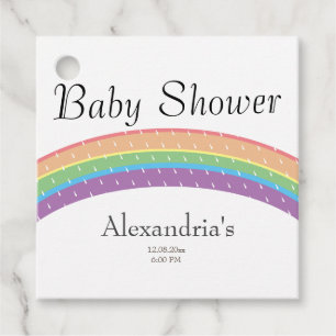 Rainbow Baby Girl or boy Baby shower party Favour Tags