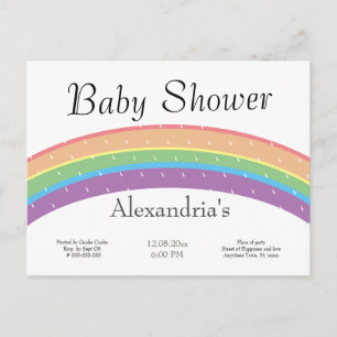 Rainbow Baby Girl or boy Baby shower party Postcard