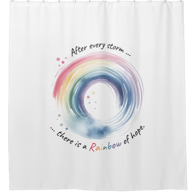 Rainbow Baby Miracle  Baby Shower Photo Backdrop Curtain (Front)