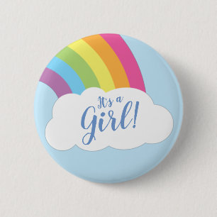 Rainbow Baby Shower 6 Cm Round Badge