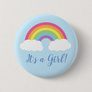 Rainbow Baby Shower  6 Cm Round Badge