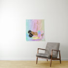 Rainbow Baby Shower Backdrop Banner Afro Girl