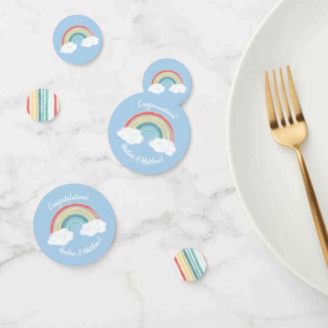 Rainbow Baby Shower Blue Boy Confetti (Group)