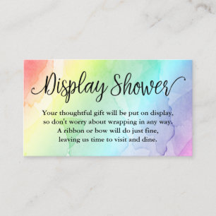 Rainbow Baby Shower Display Shower Insert Card