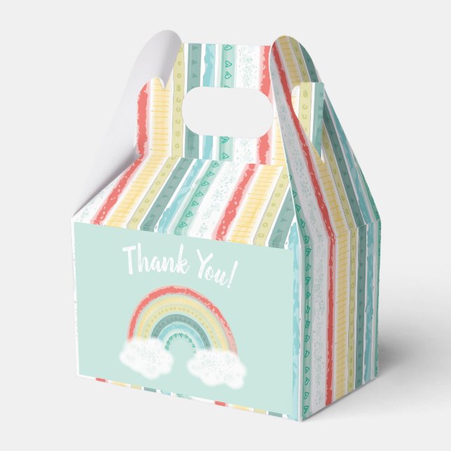 Rainbow Baby Shower Favour Box (Front Side)