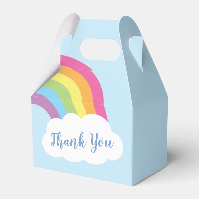 Rainbow Baby Shower Favour Box (Front Side)