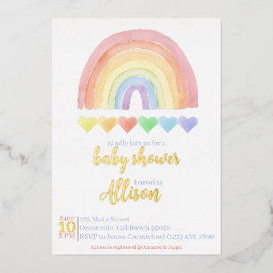 Rainbow Baby Shower invitation 