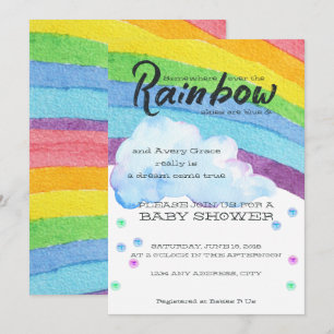 Rainbow Baby Shower Invitation