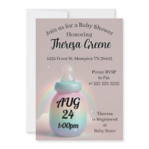 Rainbow Baby Shower Invitation