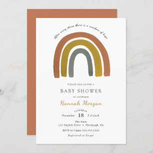 Rainbow Baby Shower invitation