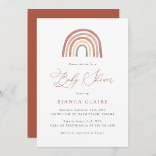 Rainbow Baby Shower Invitation